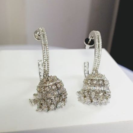 Silver Indu Hoop Jhumki