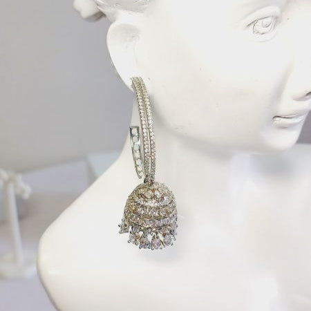 Silver Indu Hoop Jhumki