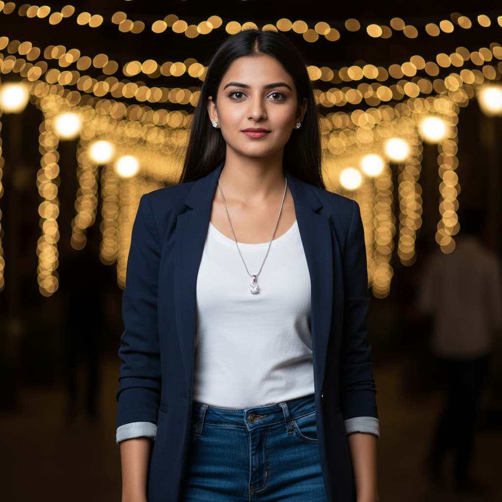 Silver Irya Diamond Pendant Set