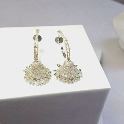 Silver Jisha Hoop Jhumki