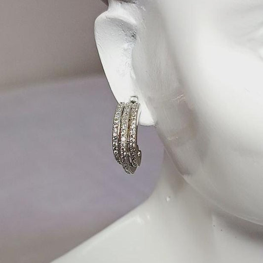 AD Silver Kala Bali Earrings