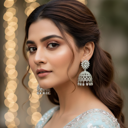 Silver Keya Jhumki