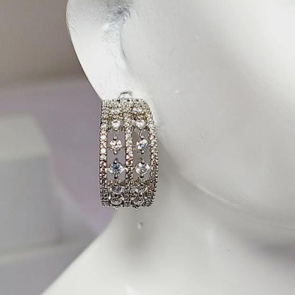 AD Silver Kruti Bali Earrings