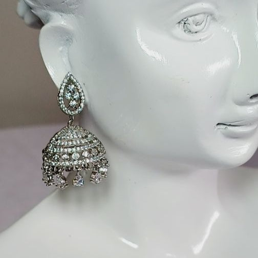 Silver Lila Jhumki