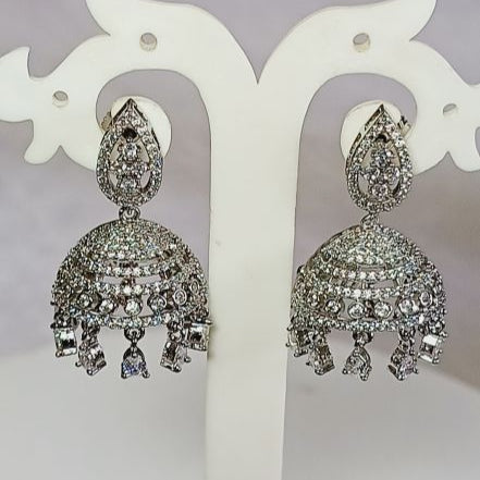 Silver Lila Jhumki