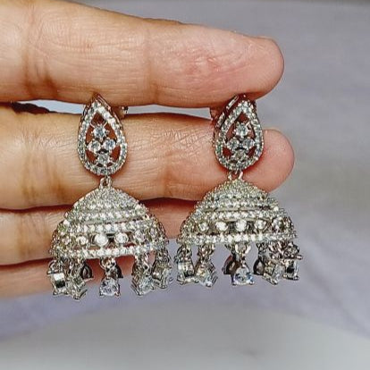 Silver Lila Jhumki