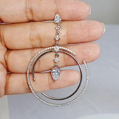 Silver Rajvi Chandbalis