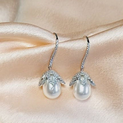 American Diamond Silver Ria Drop Earrings