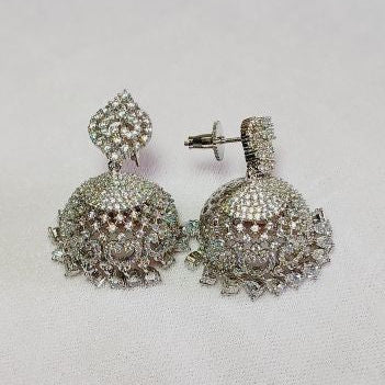 Silver Rina Jhumkis