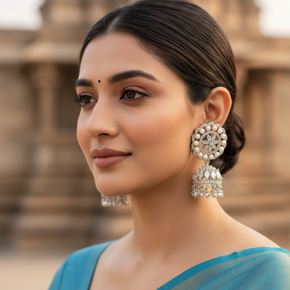 Silver Saisha Stud Jhumki