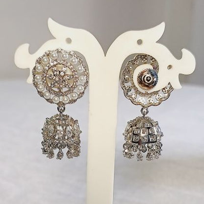 Silver Saisha Stud Jhumki
