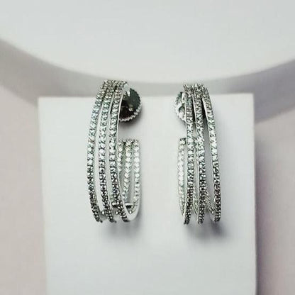 Silver Samara Hoops