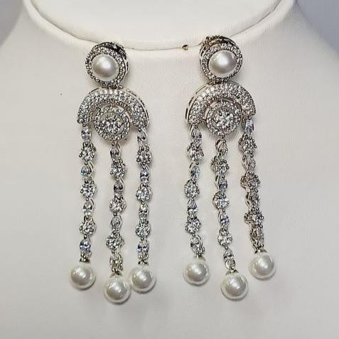 AD Silver Shyla Dangle Earrings