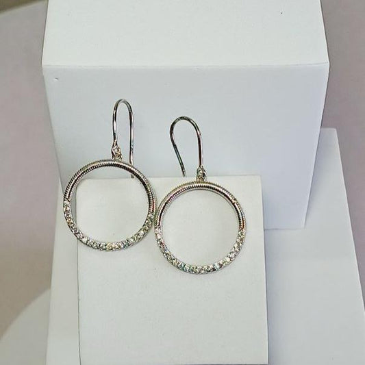 American Diamond Silver Sonia Hoop Earrings