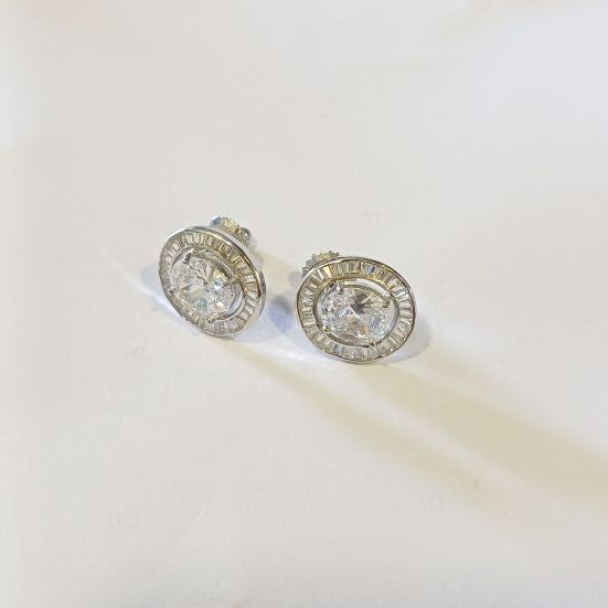 Silver Tithi Diamond Studs