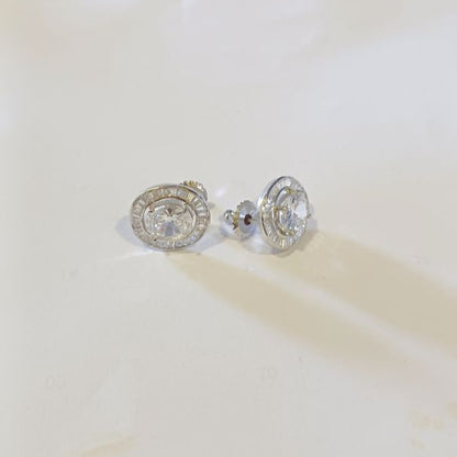 Silver Tithi Diamond Studs