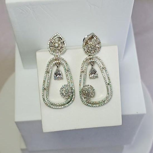 American Diamond Silver Viraj Dangler