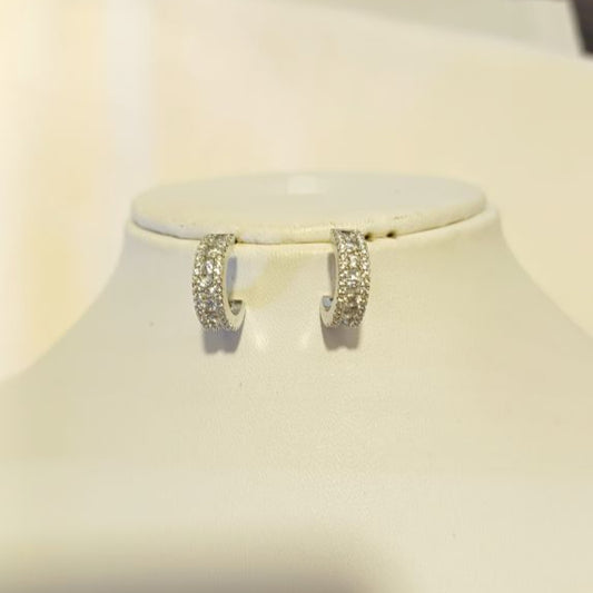 American Diamond Silver Zue Bali Earrings 
