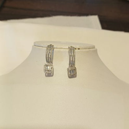 American Diamond Silver Zyana Bali Earrings