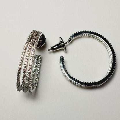 Silver Samara Hoops