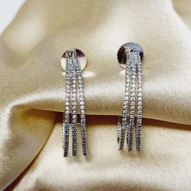 Silver Samara Hoops