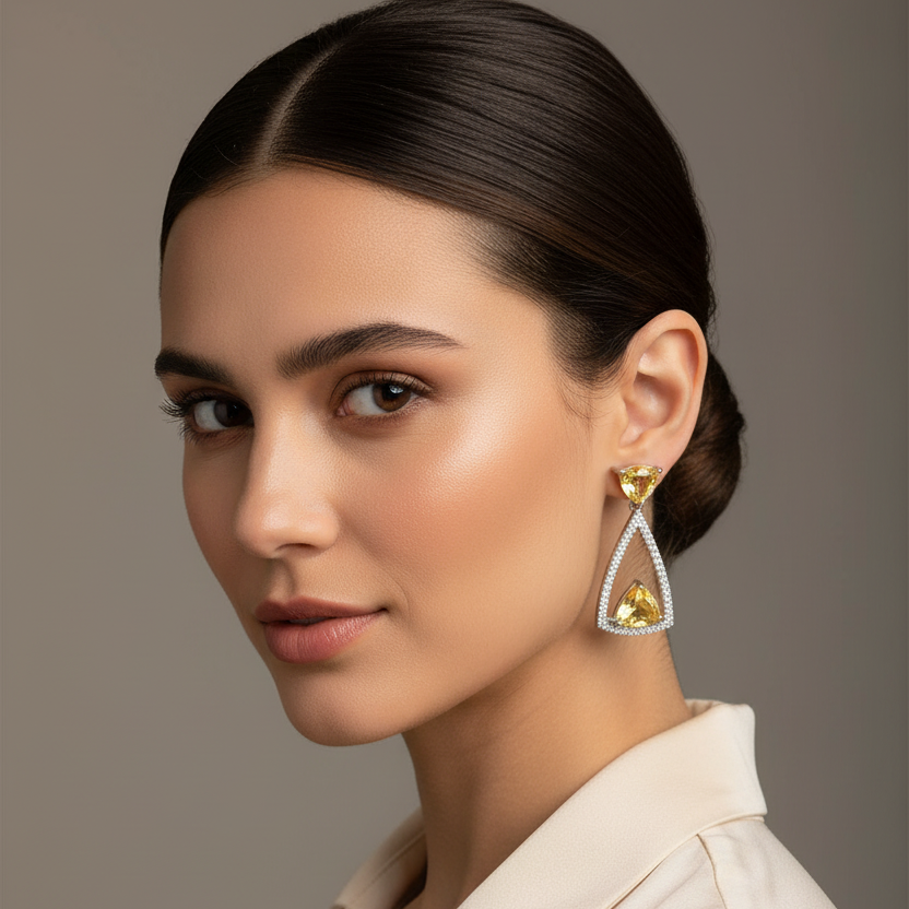 Yellow Anna Drop Silver